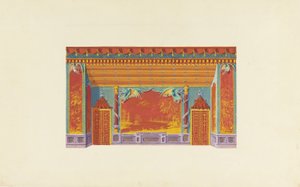 Ontwerp voor de zuidmuur van de muziekkamer door Frederick Crace